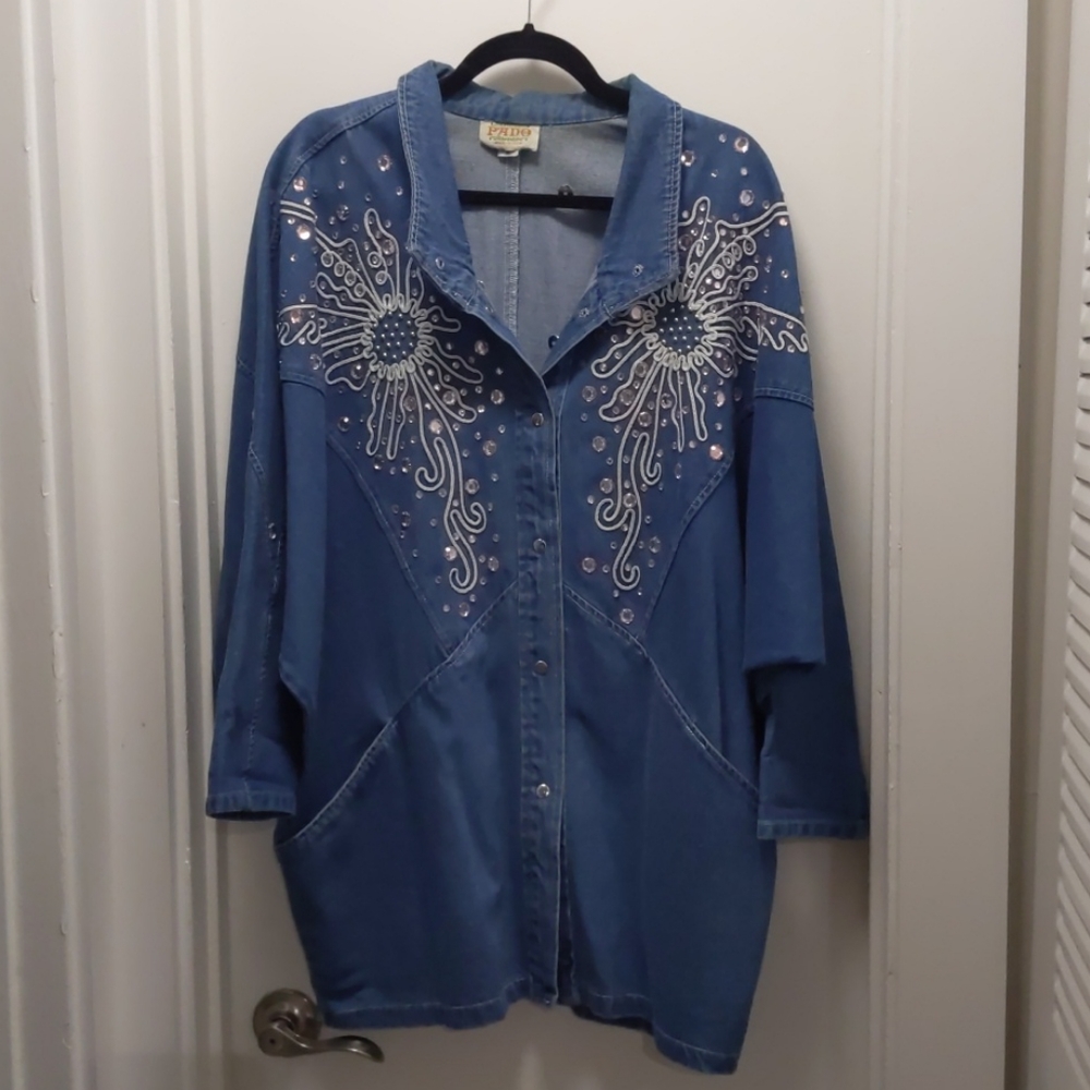 Vintage Denim Cowgirl Shirt oversized/plus